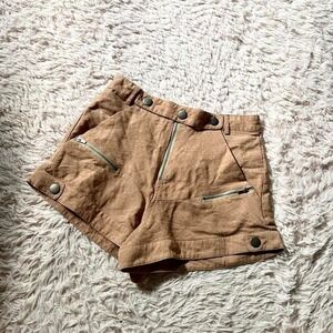 Boho Indie Gorpcore Earthy Moto Zipper Slash Pocket Shorts Womens M Hipster Edgy